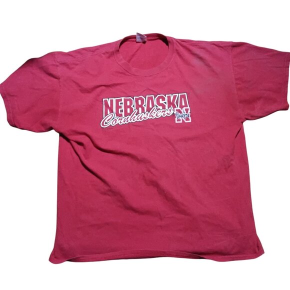 Nebraska Cornhuskers Big Red  XL Men's Vintage T-shirt Gildan Huskers 1990's - Picture 2 of 8